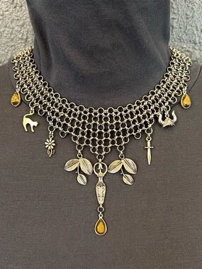 Freya Queen of the Valkyries Norse Mythology Goddess Handmade Chainmail Necklace
